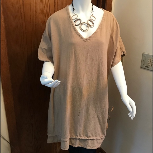 watersisters by Maria Tops - EUC WATERSISTERS gauze ruched tunic 3X